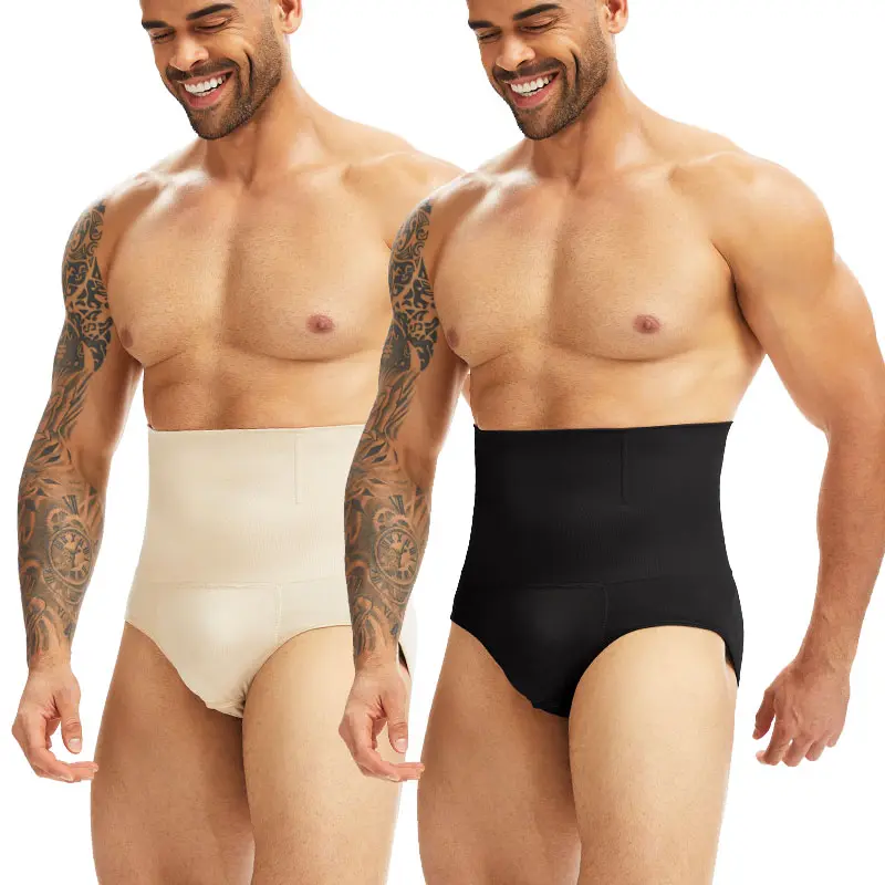 CATTIBOR Menswear Men's Sculpting Shapewear Briefs - Waist Control Compression Shorts, Solid Regular Slim-Fit Girdle Underwear for Daily Casual Wear, Belly Girdle Briefs, Slim-Fit Waist Support
