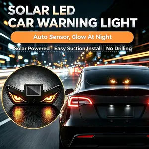 DIYCOM Light sensor vibration strobe lamp solar type-C glass window suction cup LED demonic eye four-color selectable summerwins
