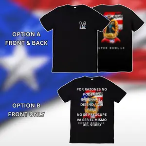 Bunny Puerto Rico Black Short Sleeve Unisex T-shirt