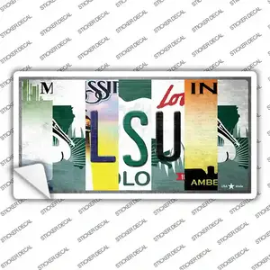 LSU Strip Art Novelty Sticker Decal