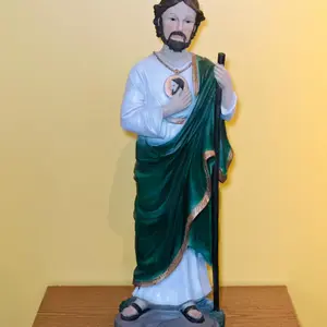 Religious San Judas Decorative Face Statue, 24-in Large Piece for Home Decor & Home Supplies Large Statues
