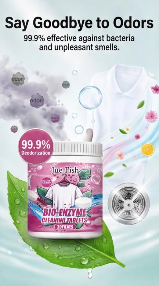 All-Purpose Multi-Effect Cleaning Tablets Removes Limescale, Mold and Sauce Stains Works on Tough Stains for Clothing, Home, Kitchen and Dining Surfaces