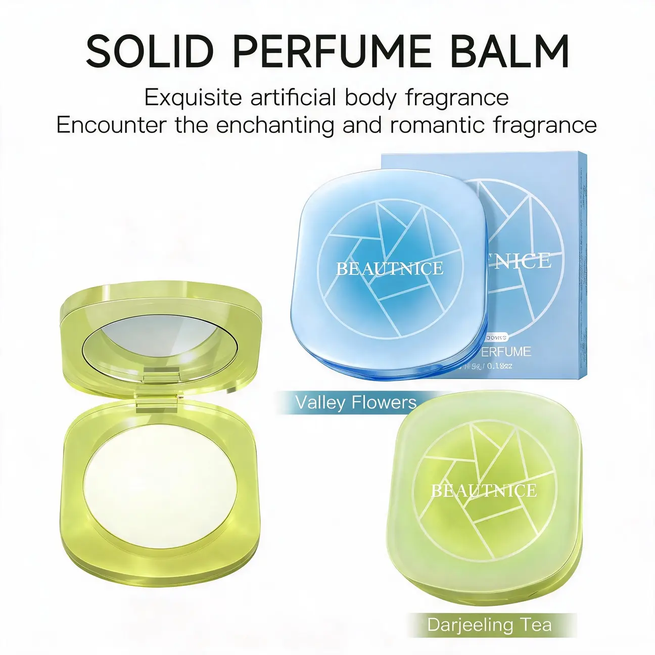 Perfume Balm Solid Fragrance Compact Pocket Perfume for Women Daily Wear Travel Friendly Smooth Texture Fresh Scent Portable Design