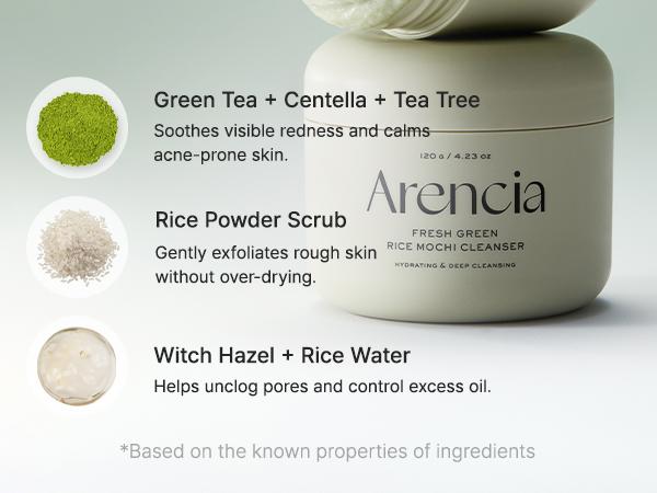 [Arencia Official] Pore Melt Double Cleansing Duo - Acne & Pore Safe Gentle Makeup-Removing Cleansing Oil & Foaming Wash with Rice, Vitamin E, Green Tea, Witch Hazel for Clear Skin, Pore Melt Mochi Cleansing Oil & Fresh Green Rice Mochi Cleanser 