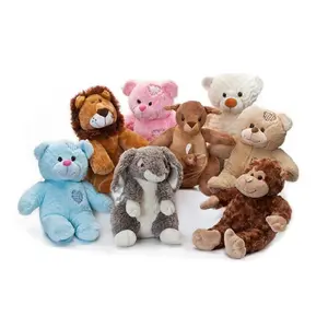 10 CUTE 8 INCH ASSORTED PLUSH UNSTUFFED ANIMAL KITS. MAKE YOUR OWN STUFFED ANIMAL PARTY