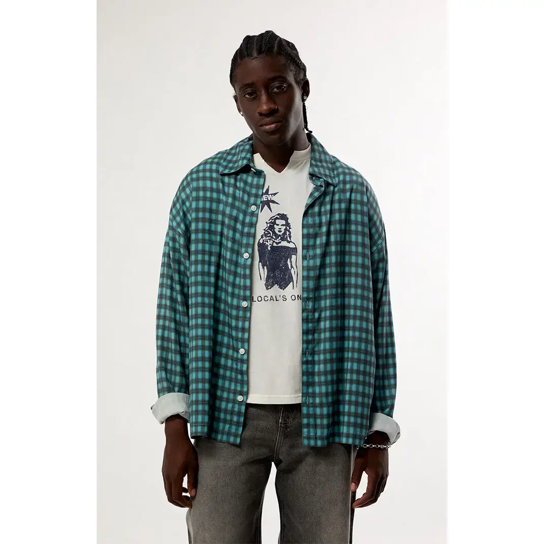 Pacsun Men's Mills Plaid Long Sleeve Shirt