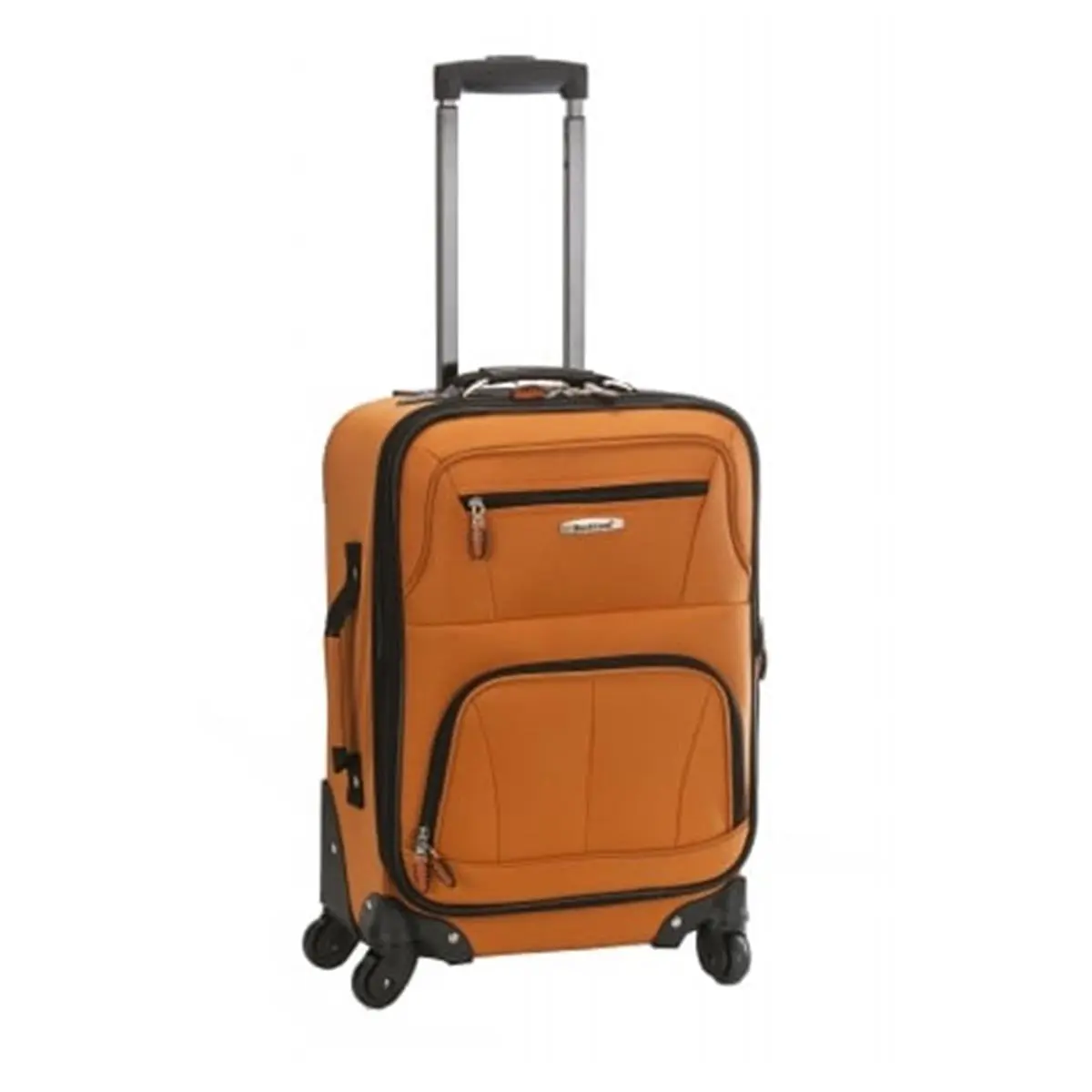 212 MAIN Pasadena 19 in. Expandable Spinner Carry-On Luggage - Orange, with Spinner Wheels, Zippered Pockets