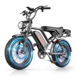 UNEEDE BK20 Electric Bike for Adults 1500W Peak All-Terrain Electric Dirt Bike with 20" Fat Tire, 70 Miles 28/31MPH Top Speed Ebike for Sand Mountain Snow, 48V 18AH Removable Battery Electric Motorcycle