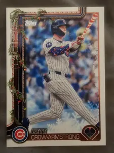 Pete Crow Armstrong 2025 holiday SP candy cane bat
