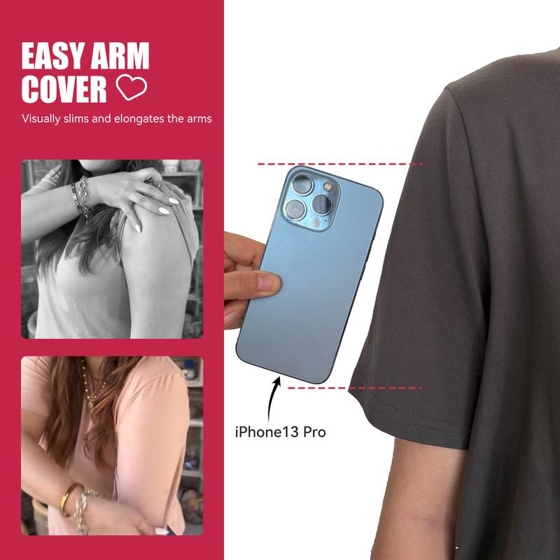 SHOWITTY 1/3 Pack Women's Plus Size Short/Long Sleeve T-Shirts - ‌Lightweight Casual V-Neck Tops for Fall, ‌Breathable Loose Fit‌, Comfortable Basic Tees #TikTokShopHolidayHaul