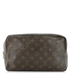 Pre-owned Louis Vuitton Canvas Coated Toiletry Bags Trousse Toiletry Pouch Monogram Canvas 28 by Rebag