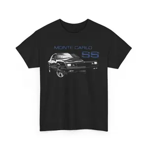 84 Chevy Monte Carlo SS Classic Car T-Shirt, Retro Car Shirt For Enthusiast, Casual Tee For Him and Her