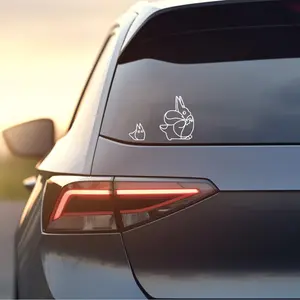 Anime Ghibli Inspired My Neighbor Totoro Chu and Chibi Vinyl Car Window & Laptop Waterproof Decal Sticker for Unique Gifts