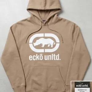 Ecko Unltd. Taupe Logo Rhino L New W Tags Hoodie with White Rhino Design and Brand Logo