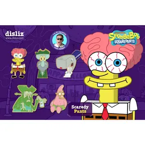 Disliz Officially Licensed SpongeBob SquarePants Scaredy Pants Limited Edition 5-Pin Collectible Set | 1 in 10 Signed by Tom Kenny