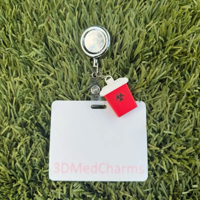 Sharps Container Badge Keychain