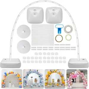Balloon Arch Kit, Adjustable 10FT Wide & 8FT Tall Balloon Arch Stand Kit with Water Fillable Bases, Garden Arbors  Support Stand with 40 count Balloon Clips for Wedding, Graduation, Holiday Party