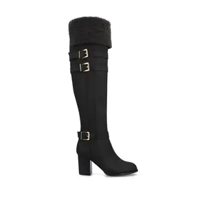 ALYZA OVER THE KNEE BOOTS - Black
