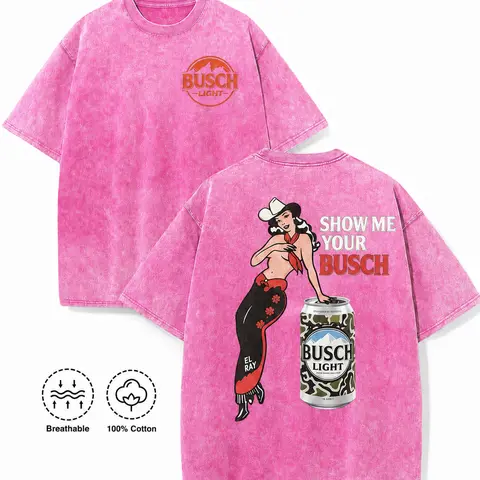 100% Cotton Pin Up Cowgirl Drinking Graphic Tee Y2K Dive Bar Aesthetic Summer Streetwear Washed Black Top Funny gifts for him unisex casual streetwear tee trendy short sleeve top acid wash clothes loose fit casual shirt