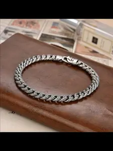 2026 New Anchor Trendy Jazz Rock Fashion Cuban Chain Unisex Bracelet, Stylish Men's & Women's Accessory, Unique Personalized Design, Cuban Link Bracelet