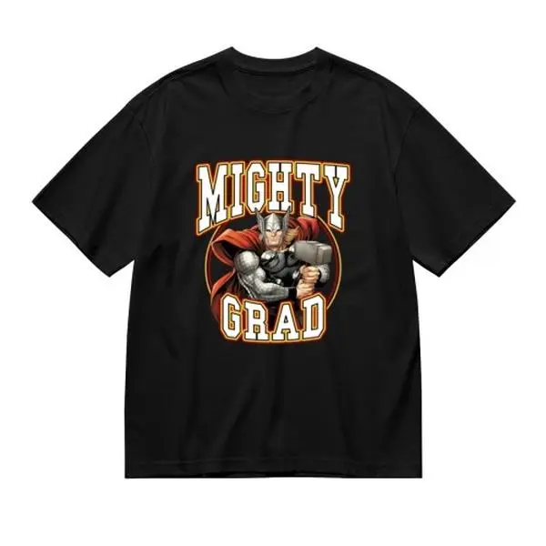 Marvel Thor Odinson Menswear Short-Sleeve Graphic Print T-Shirt, Soft Fabric Cotton Unisex Daily Streetwear Tee for Teens, Shortsleeve, Stylish