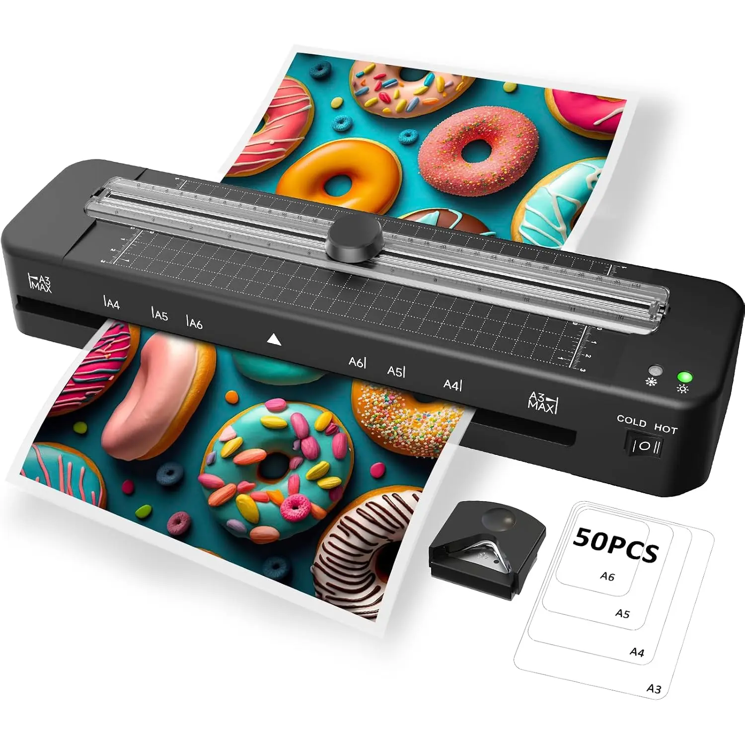 13 Inch Laminator Machine - 11x17 Laminator with 50 Sheets, Cold & Thermal