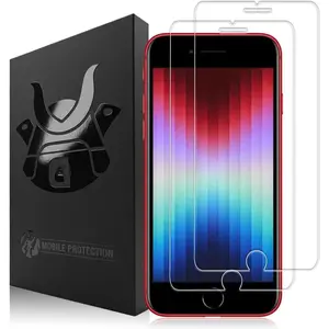 2 Pack Tempered Glass Screen Protector for  SE 2 (2020 2nd Gen) and SE 3 (2022 3rd Gen) - Lifetime Replacement, Ultra Clear Cover, Scratch Resistant, Phone Case Compatible, 9H Hardness