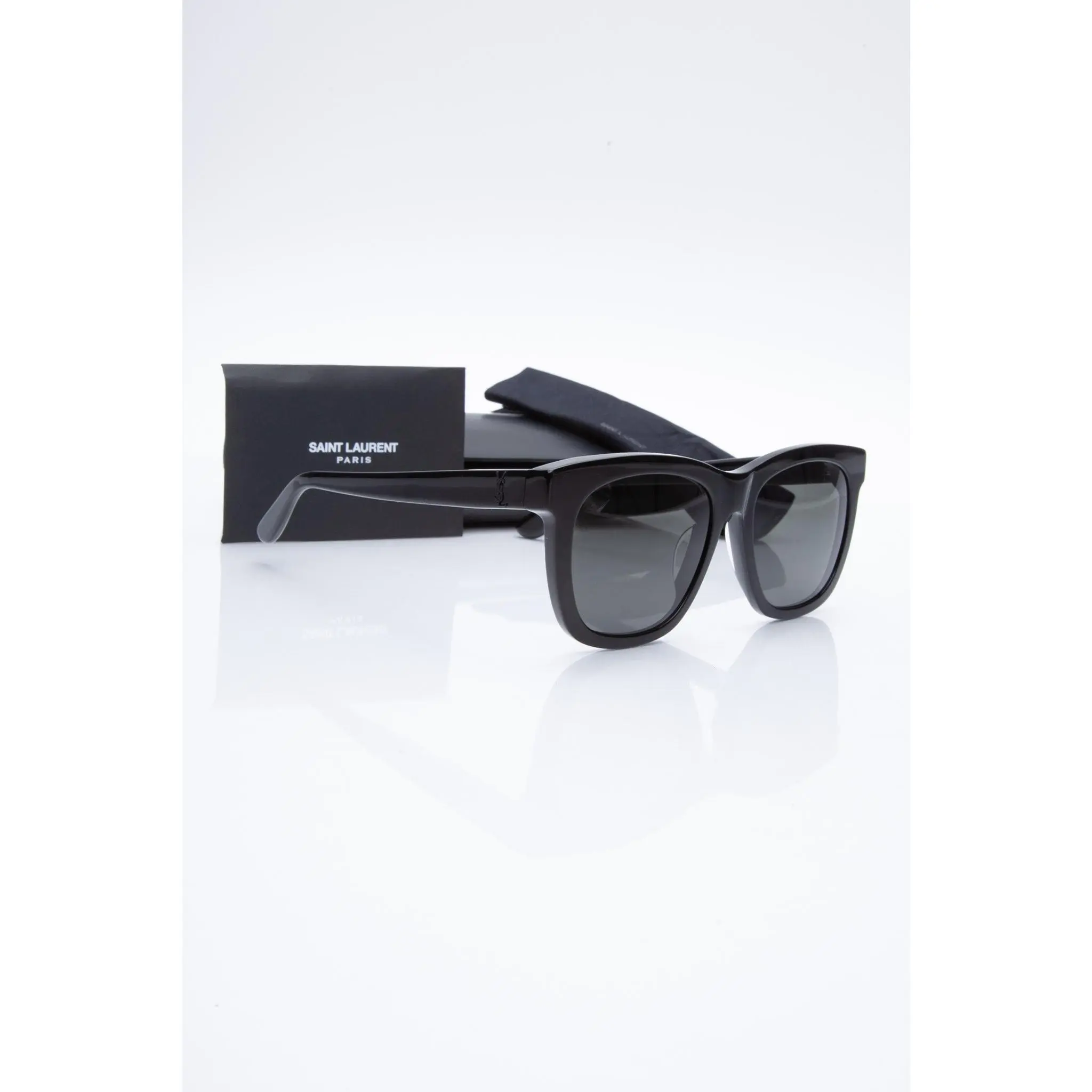 SAINT LAURENT Black Acetate Sunglasses