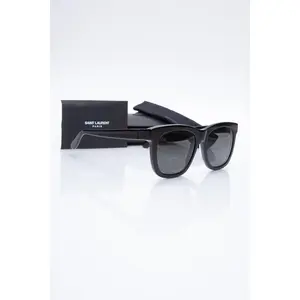 SAINT LAURENT Black Acetate Sunglasses