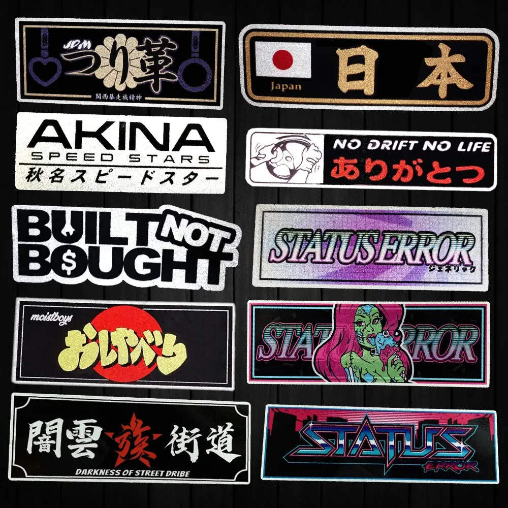 ⚡🛣️ Reflective Drift Slap Stickers – Built to Slap, Shine, and Slide 💨 ...