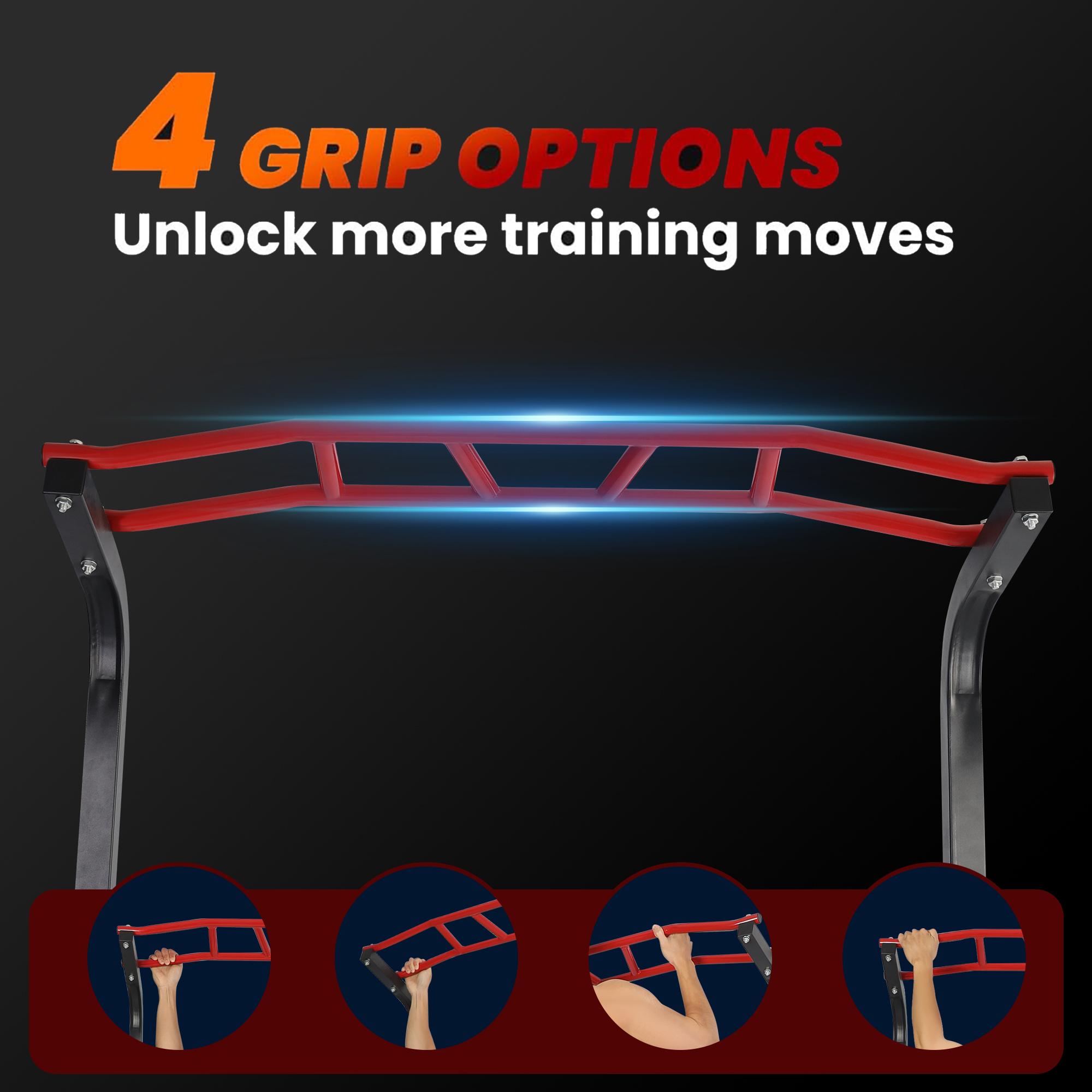 Multi-Function Foldable Pull Up Station Free Standing Dip Bar, Adjustable Height Power Tower, Heavy Duty Home Gym Strength Training Fitness Equipment