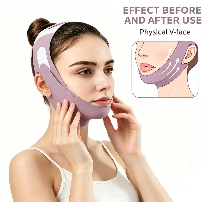 sohochic Neck & Jaw Exerciser Chin Strap for Women - Night Face Sculpting Mask to Tighten Jawline, Reduce Double Chin, Contouring Facial Care Device for At-Home Self Care, Nylon Comfort for Sleeping