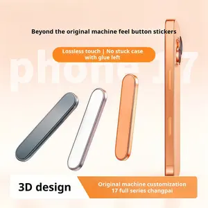 Metal Ai camera button for iPhone 17 Pro Max Air 16 Pro Max Ai Button Protection Film Phone Apple Accessories Full Set of Protective Mirrors Tempered Glass Smartphone Cellphone Orange