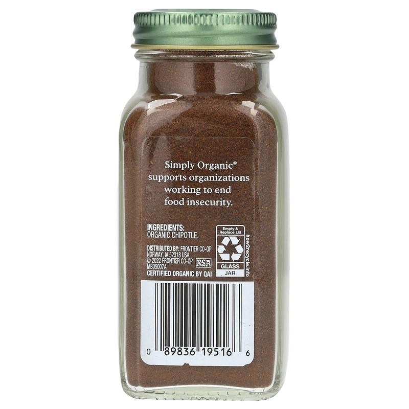 Simply Organic Organic Chipotle Powder, 2.65 oz (75 g)