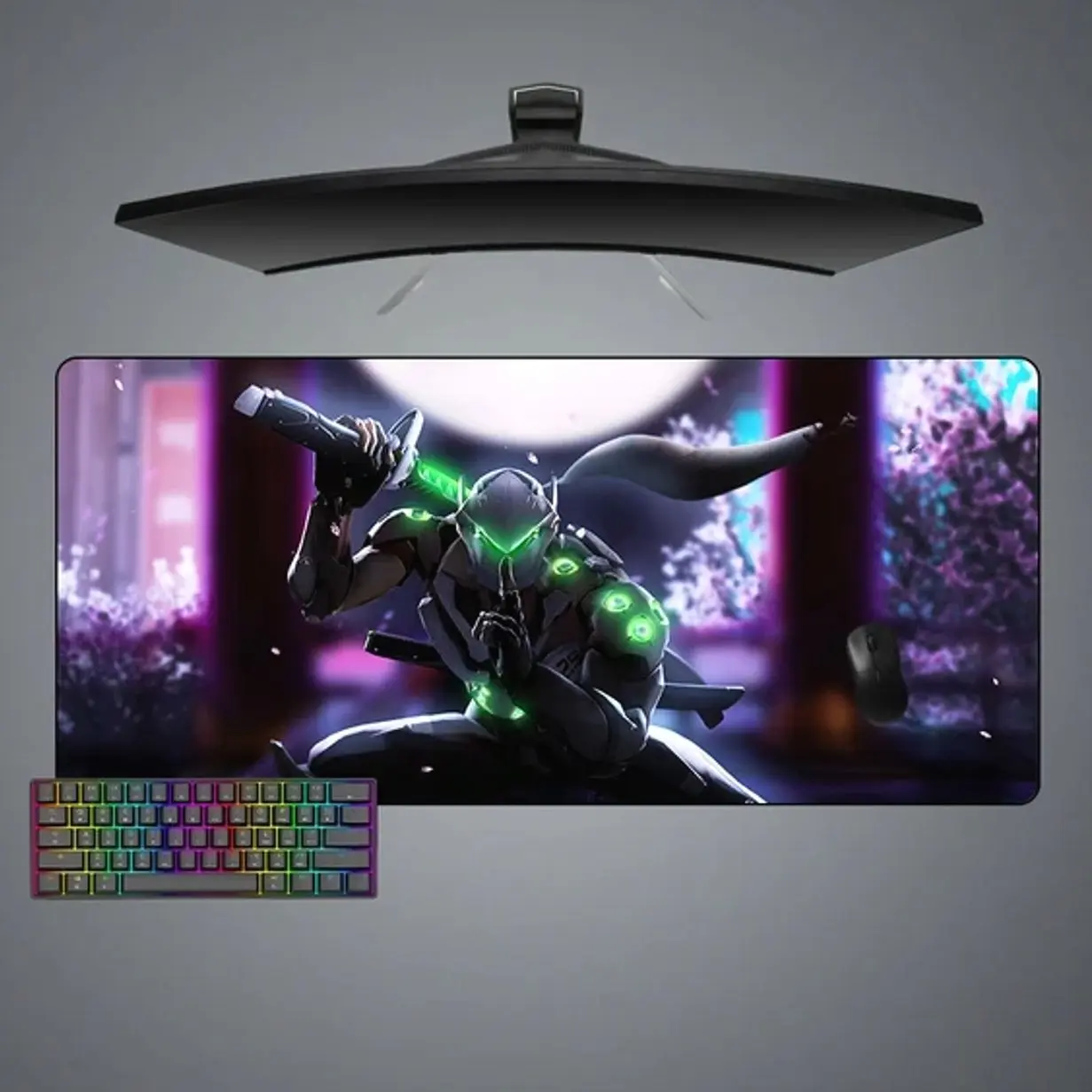 Overwatch Genji Design Gaming Mouse Pad, Computer Desk Mat