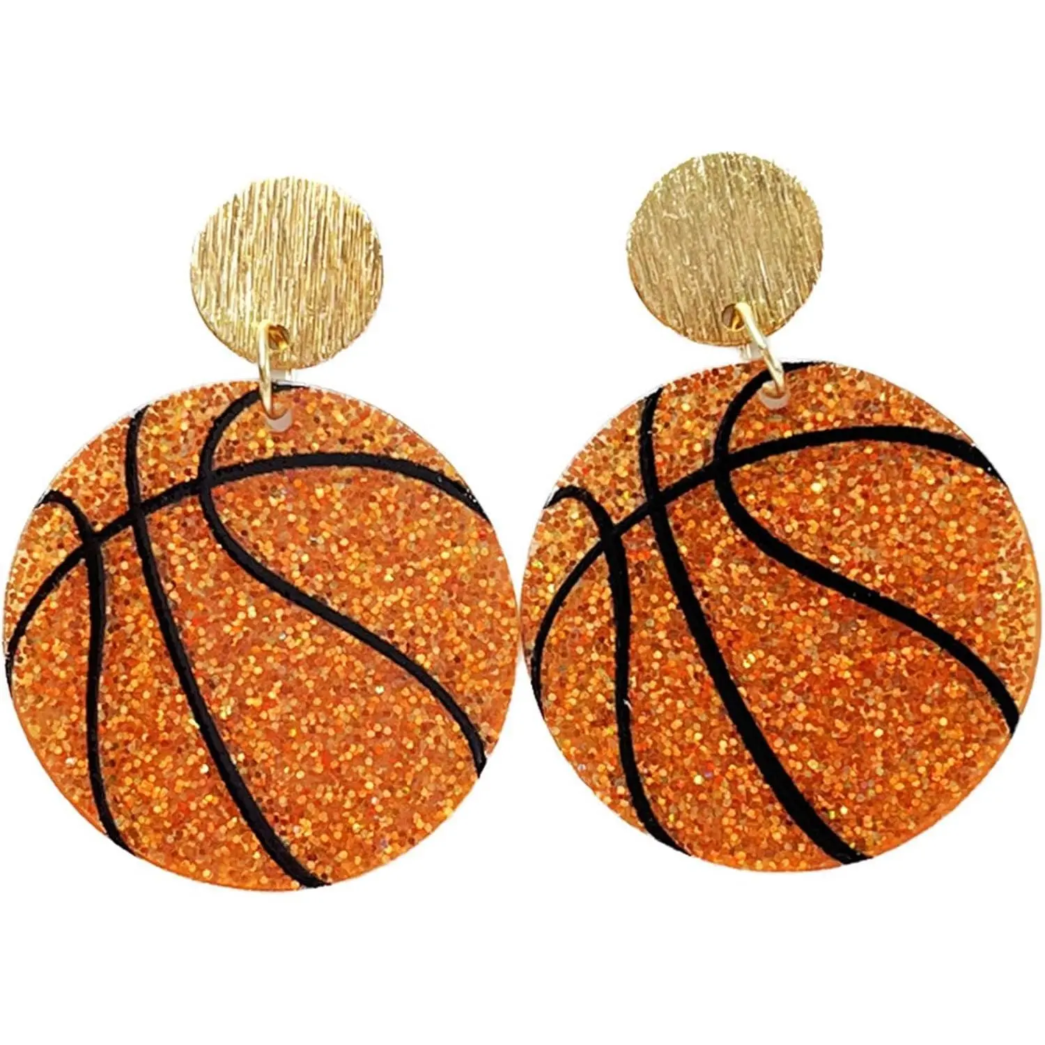 Acrylic Football Earrings Basketball Volleyball Baseball Dangle Drop Earring Sports Earrings for Women Team Jewelry