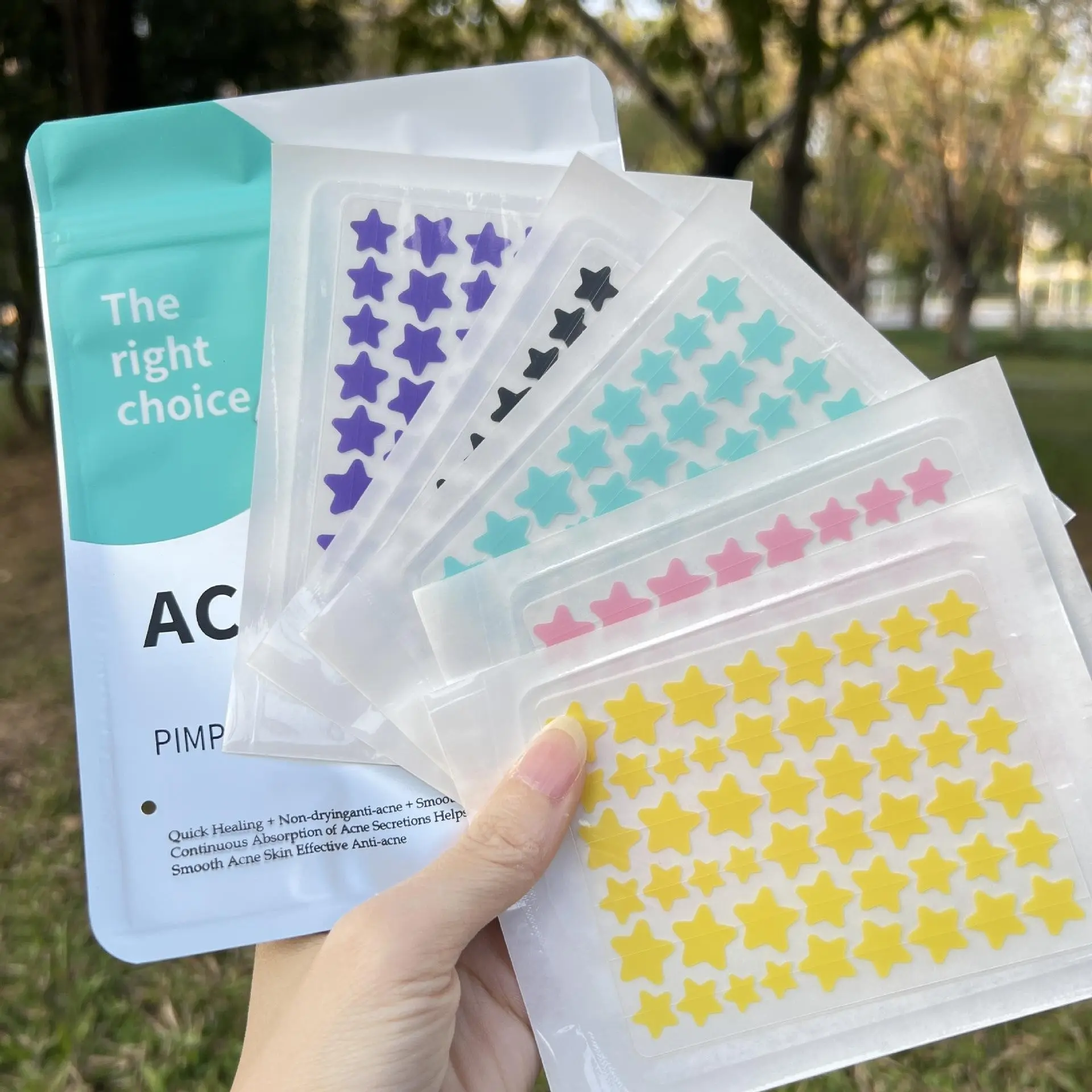 255pcs Colorful Star Acne Patches, Makeup Compatible Concealer Gel, Oil Infused Spot Treatment, Effective Acne Remover, Skin Care Essential, Skin Repair, Star Pimple Patches