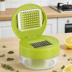 [Garlic Press] 1pc Manual Plastic Garlic Press | Household Garlic Peeler Tool, Manual Garlic Mincer, Garlic Crusher, Garlic Masher