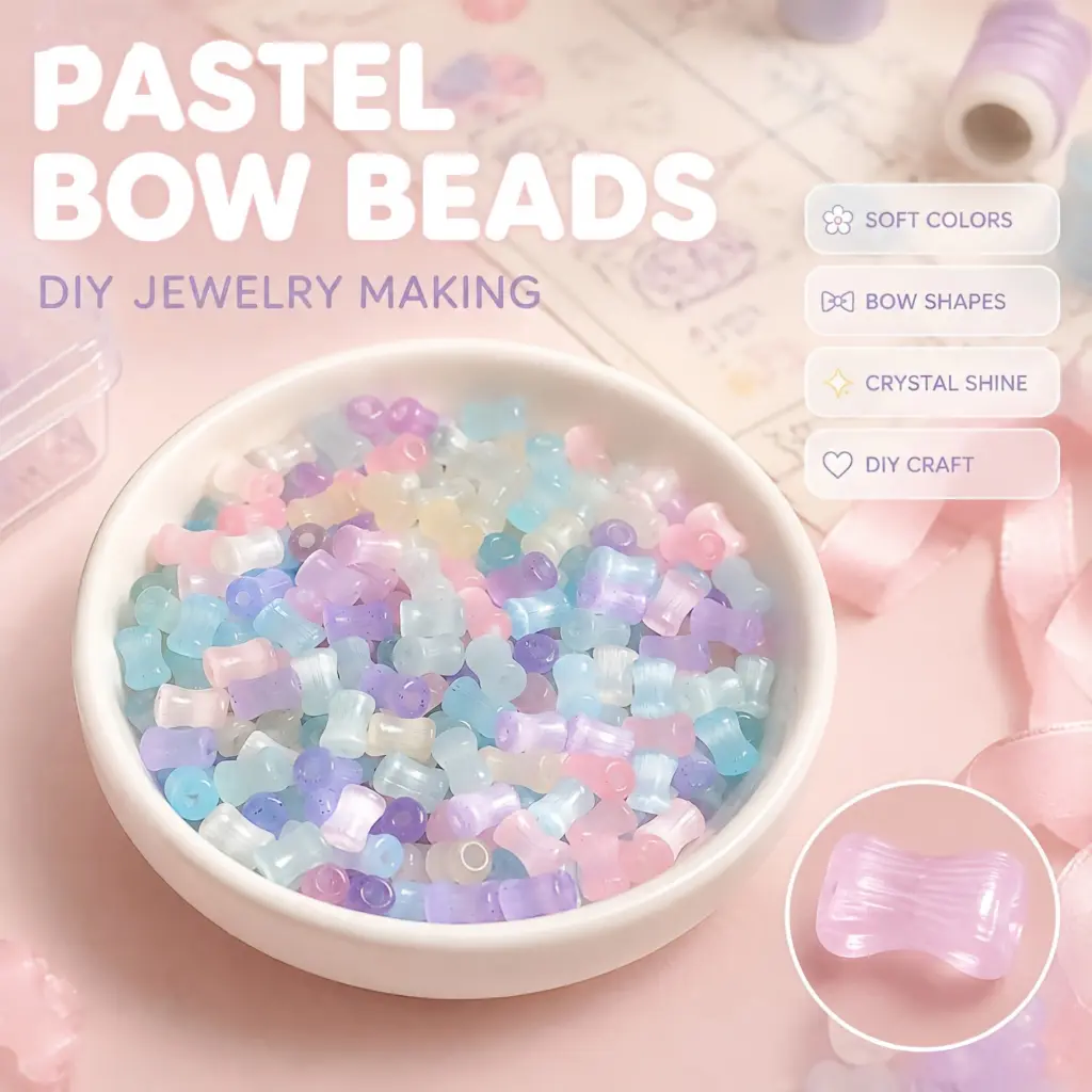 Soft-colored bamboo knots with beads, suitable for DIY jewelry making. Soft-colored bamboo knot design, with crystal luster. Handmade DIY creativity gemstone