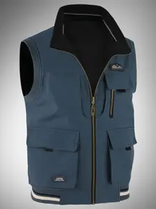 Men's Dual-Sided Vest, Summer Outdoor Hiking Vest, Casual Patchwork Design, Slim-Fit, Ideal for Camping and Trekking, Perfect Gift for Him