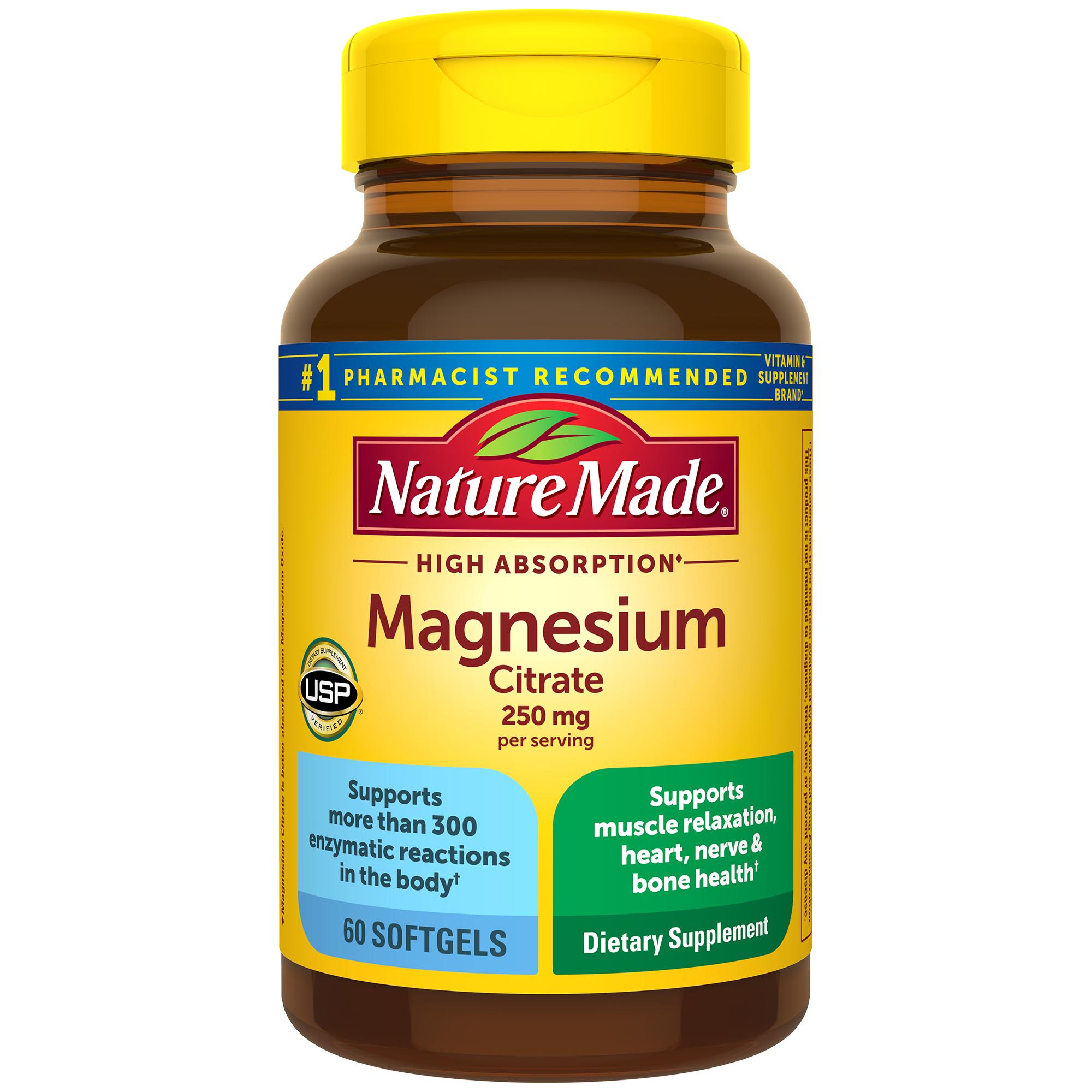 High Absorption Magnesium Citrate 250 mg Softgels