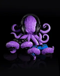 Octopus Controller & Headphone Holder – 3D Printed Gaming Stand | Compatible with PS5, Xbox & More