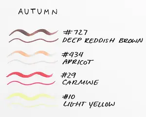 Zig Art & Graphic Twin Marker Set of 4, Autumn