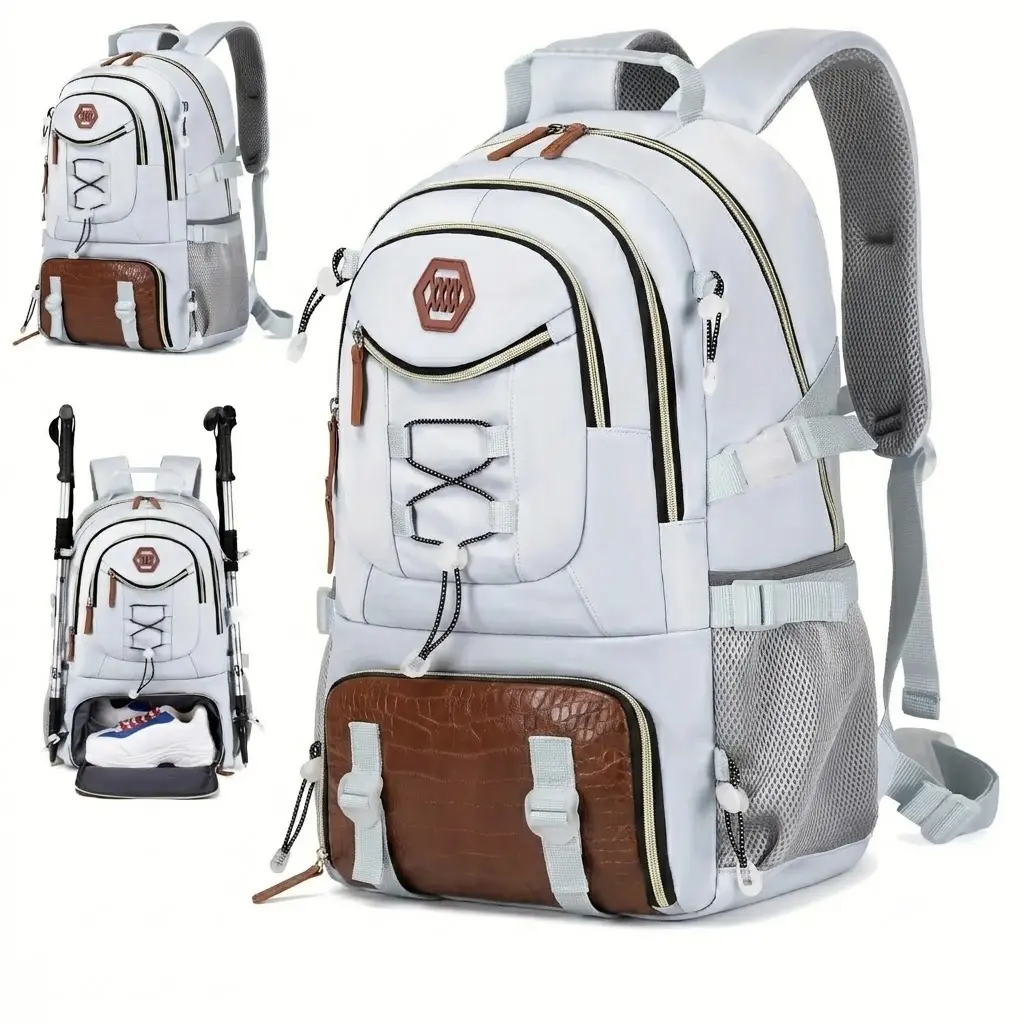 Large Travel Backpack with Shoe Compartment  – 17.3 Laptop Hiking Backpack for Gym, Camping & Travel