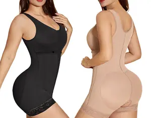Curvy-faja Women's Chest-Packed Shapewear Bodysuit with Tummy Control and Butt Lift - Fajas, Womenswear open crotch Comfort Hip Basic Minimalist Versatile Use
