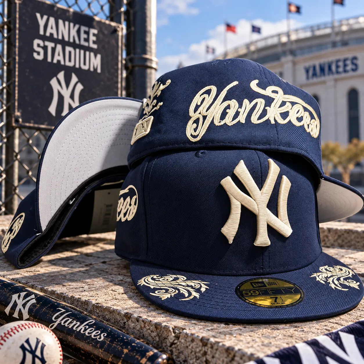 New York Yankees Wordmark 59FIFTY Fitted Hat