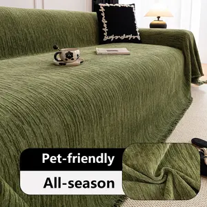 Anti-Slip Cat Scratch Sofa Cover, All-Season Reusable Couch Protector, Luxury Full Coverage Sheet, 1 Count, No Ca Prop 65