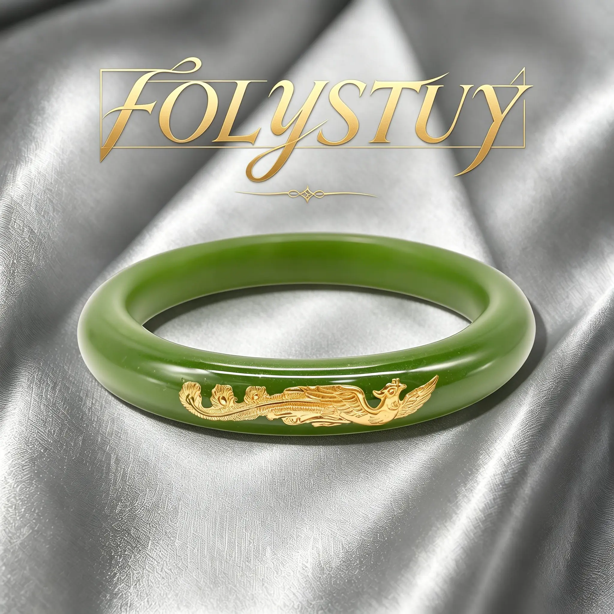 [FOLYSTUY (JXY72Q62)]Natural Green Jade Bangle Women Fashion Jewelry