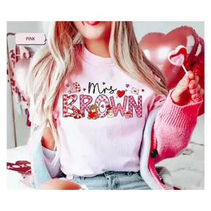 Custom Teacher Valentine Shirts, Valentines Day Shirt for Women, Teacher Name Shirts, Custom Teacher Gifts, Valentine Teacher Shirt