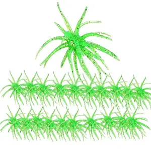 20PCS Floating Soft Plastic Fishing Lures, Realistic Sea Urchin Bait with Lifelike Details, Durable Freshwater Bass Lures
